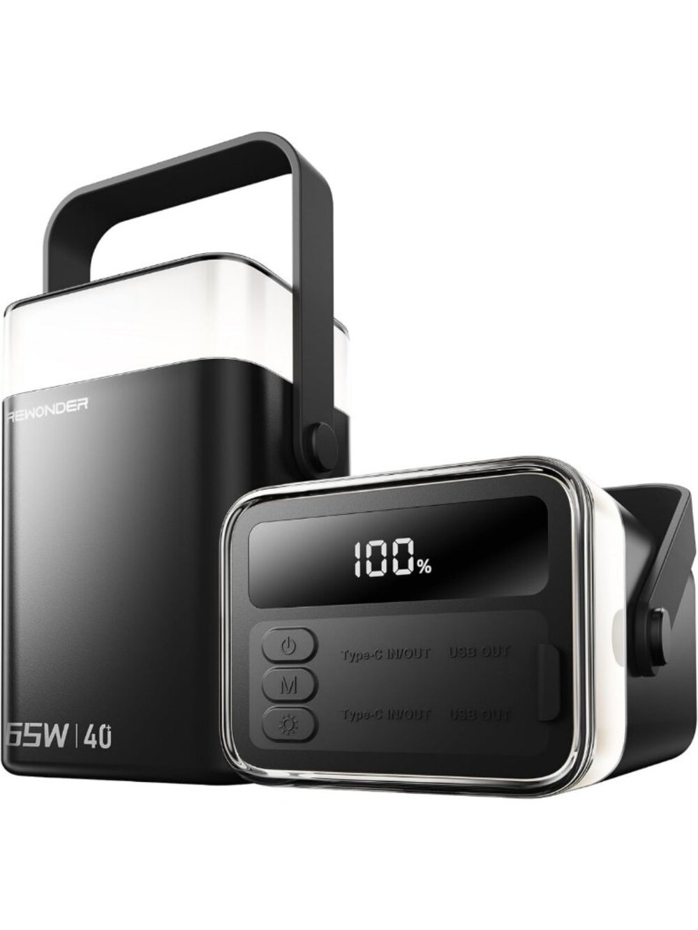 65W Portable Charger 40000mAh Power Bank for Laptops & Devices - Black